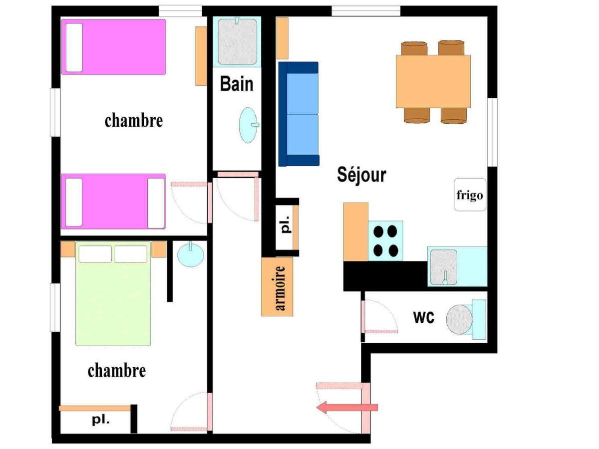 Appartement 5 Personnes Val Cenis, 2 Ch, Draps Fournis - Fr-1-508-253 Lanslebourg-Mont-Cenis Eksteriør billede